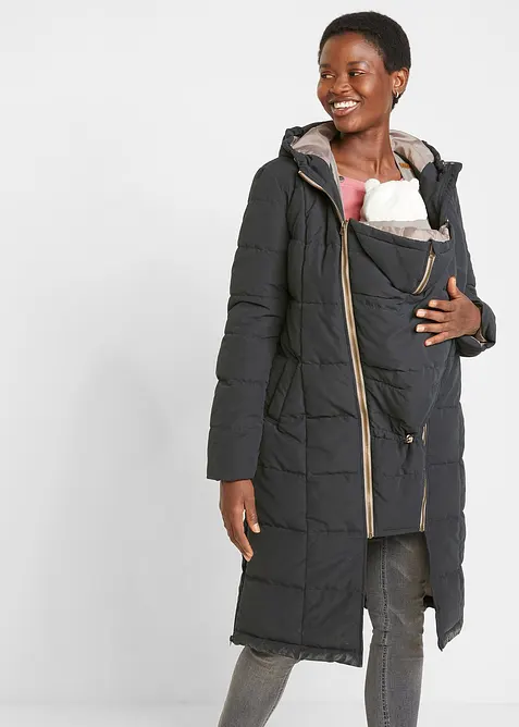 3-in-1 Umstandssteppmantel und Tragemantel mit recyceltem Polyester, bonprix