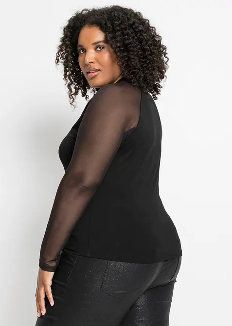 Langarmshirt aus softem Viskose-Mis, bonprix