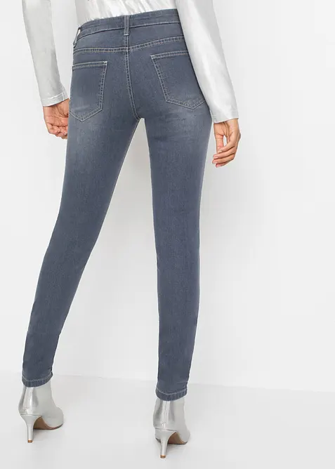 Jean skinny, taille basse, avec étoiles, bonprix