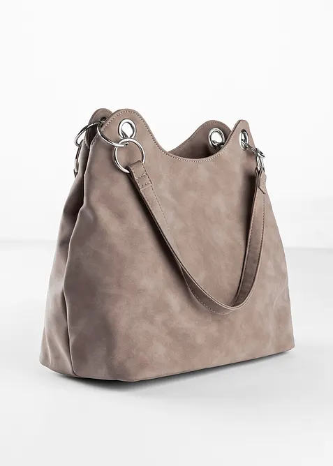 Handtasche in Velourslederoptik, bonprix