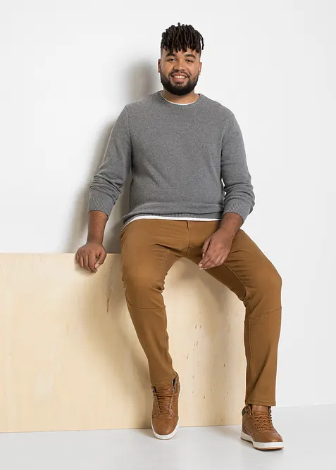 Pull en fine maille, coton recyclé majoritaire, bonprix