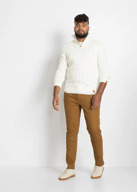 Grobstrick Troyer Pullover mit Zopfmuster, bonprix