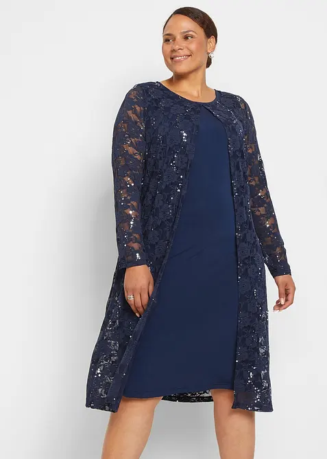 Kleid mit Spitze (2-tlg. Set), bonprix