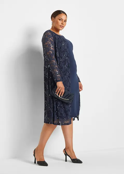 Kleid mit Spitze (2-tlg. Set), bonprix