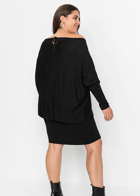 Robe fluide en maille de viscose mélangée, bonprix