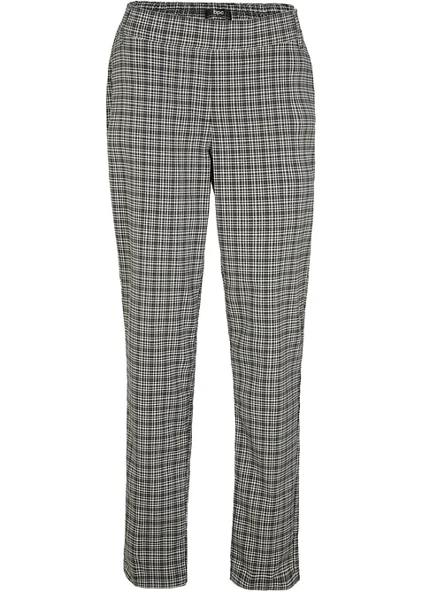 Pantalon taille extensible à carreaux, bonprix