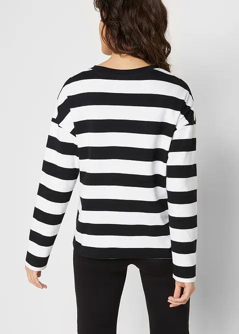 Langarmshirt aus reiner Interlock-Baumwolle, bonprix