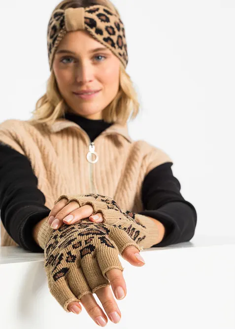 Bandeau cheveux et gants (ens. 3 pces), bonprix