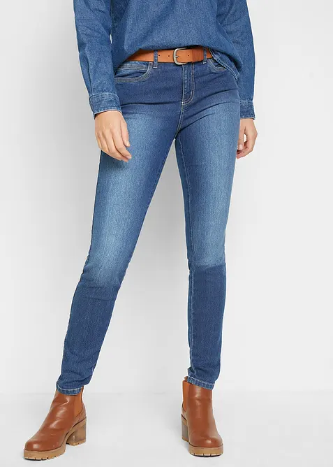 Jean skinny taille mi-haute, extensible, bonprix