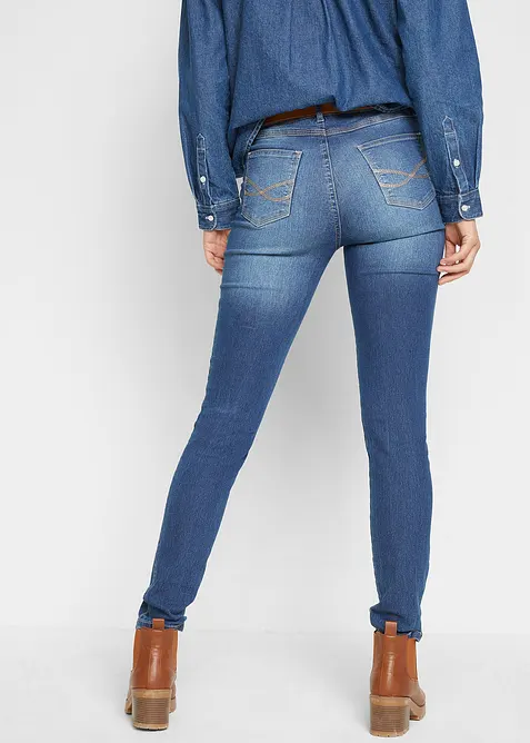Jean skinny taille mi-haute, extensible, bonprix