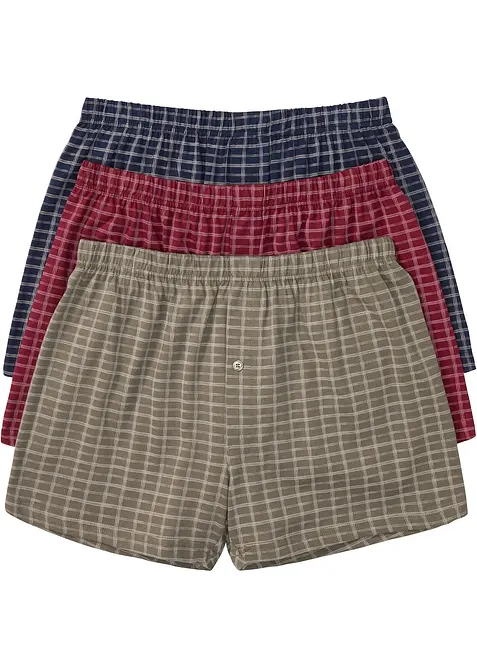 Lockere Jersey Boxershorts aus Baumwolle (3er Pack), bonprix