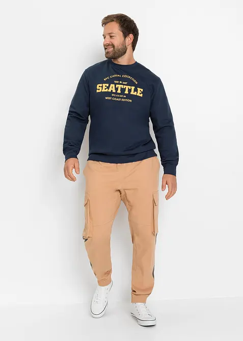 Lot de 2 sweats 100% coton, bonprix