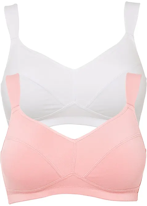 BH ohne B&uuml;gel mit Bio-Baumwolle (2er Pack), bonprix