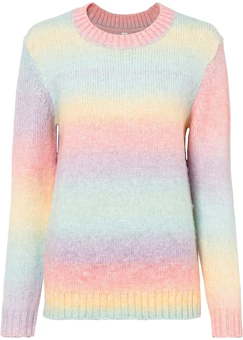 Grobstrick-Pullover aus weichem Woll-Mix, bonprix