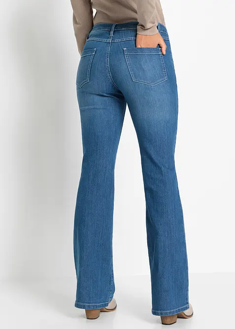 Flared Jeans Mid Waist, Stretch, bonprix