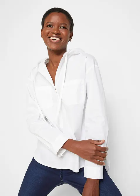 Tunikabluse aus reiner Bio-Baumwolle, bonprix