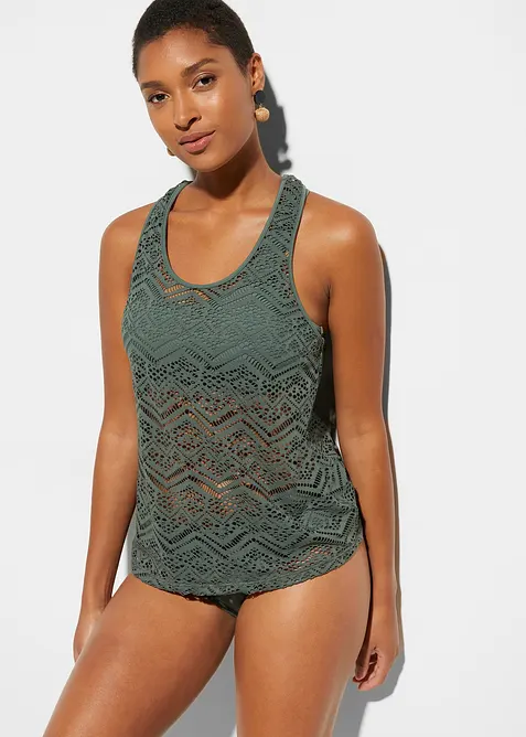 Tankini (2-tlg. Set) aus Spitze, bonprix