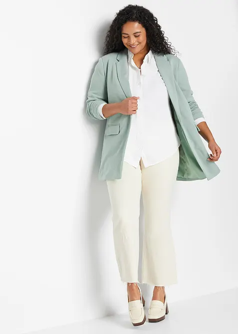 Blazer long en jersey avec poches, bonprix