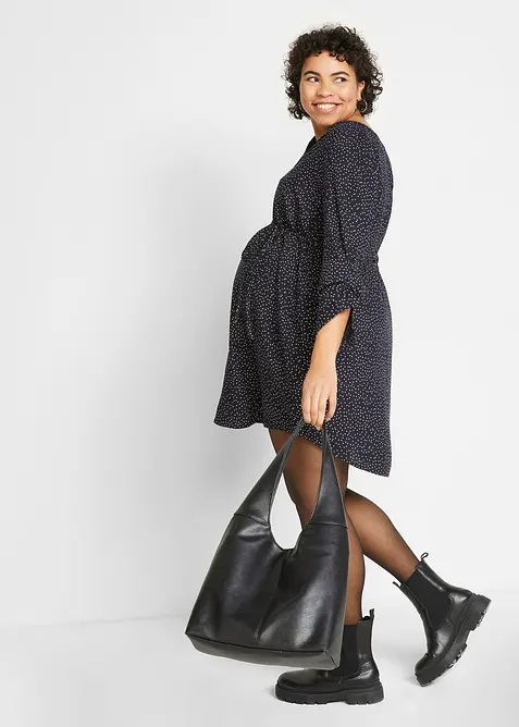 2-in-1 Umstands- und Stillblusenkleid aus flie&szlig;ender Viskose, bonprix