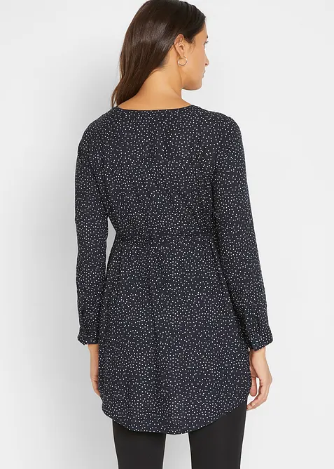 2-in-1 Umstands- und Stillblusenkleid aus fließender Viskose, bonprix