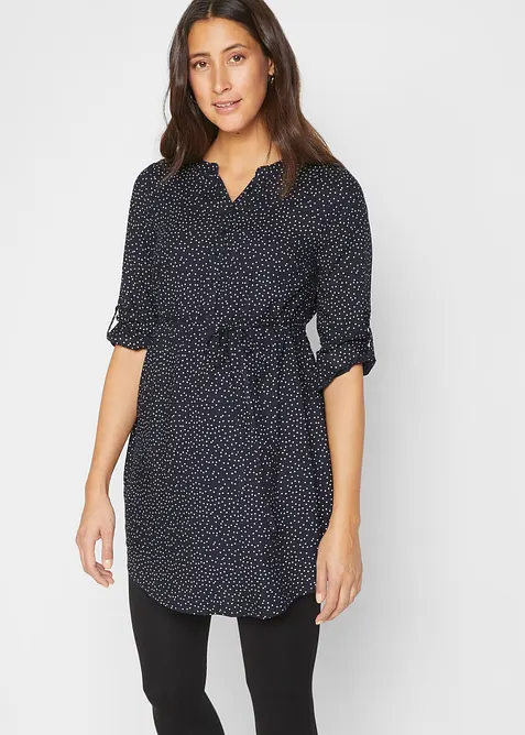 2-in-1 Umstands- und Stillblusenkleid aus fließender Viskose, bonprix