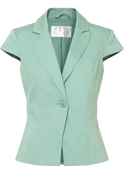 Blazer à manches courtes en satin de coton, bonprix