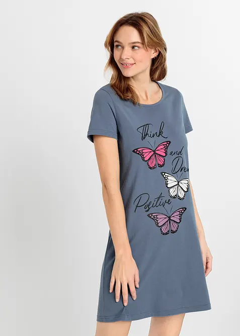 Chemise de nuit courte 100% coton, bonprix