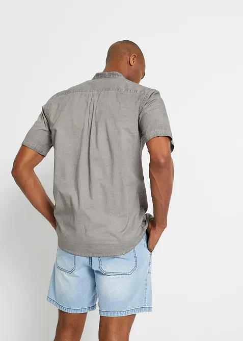 Chemise manches courtes aspect d&eacute;lav&eacute;, bonprix