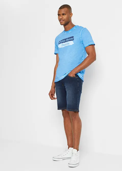 Stretch-Jeans-Bermuda, Regular Fit (2er Pack), bonprix