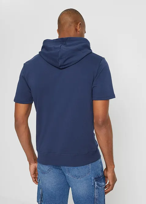 Sweat &agrave; capuche, manches courtes, bonprix