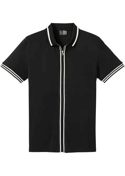 Piqu&eacute;-Poloshirt mit Rei&szlig;verschluss aus reiner Baumwolle, bonprix