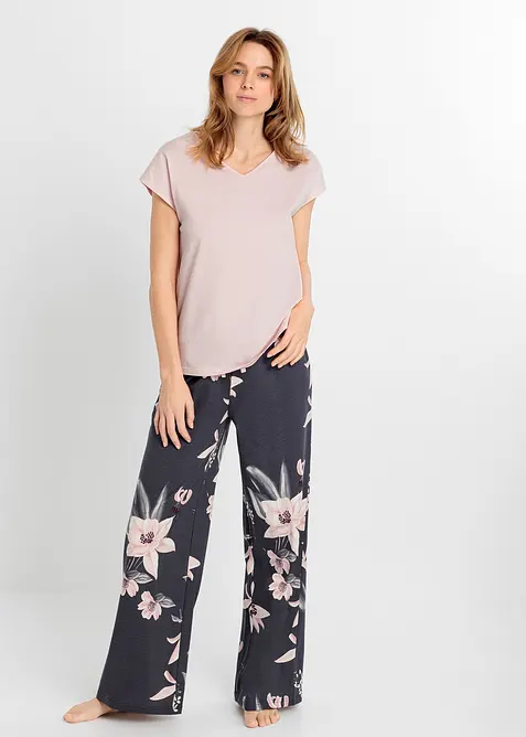 Pyjama mit weiter Hose, bonprix