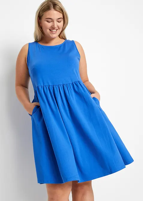 Shirtkleid mit Taschen aus reiner Baumwolle, bonprix