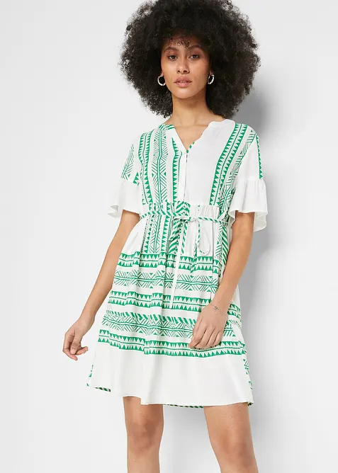 2-in-1 Umstands- und Stillblusenkleid aus fließender Viskose, bonprix