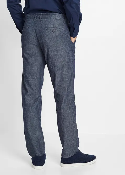Chino regular et droit en chambray, bonprix