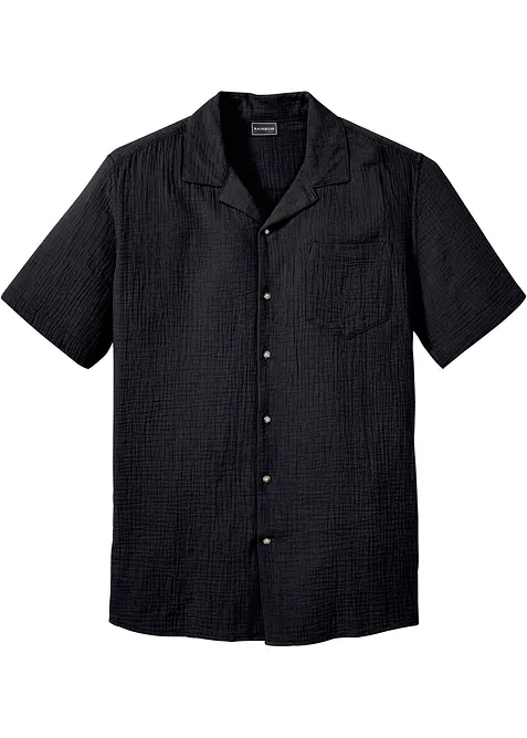 Kurzarmhemd aus luftigem Musselin, bonprix