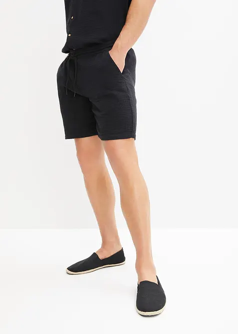 Musselin-Shorts aus reiner Baumwolle, Regular Fit, bonprix