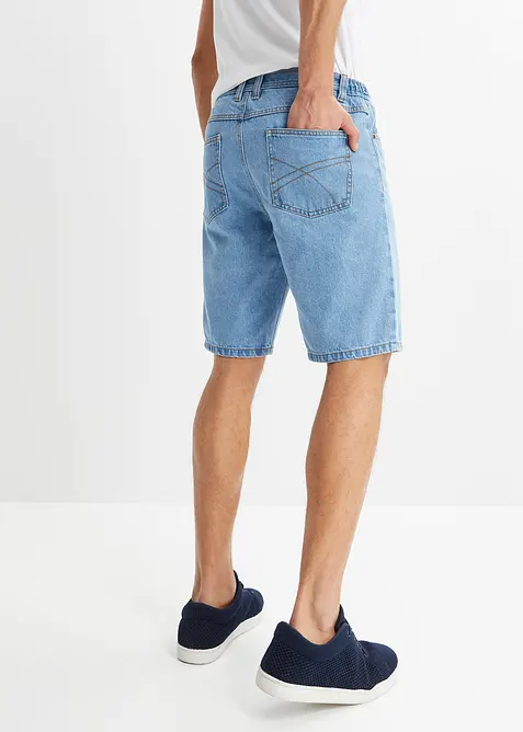 Bermuda classique en jean avec taille &eacute;lastiqu&eacute;e, bonprix