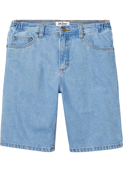 Bermuda classique en jean avec taille &eacute;lastiqu&eacute;e, bonprix