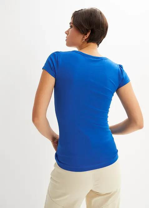 Shirt mit Knopfleiste mit Bio-Baumwolle, bonprix