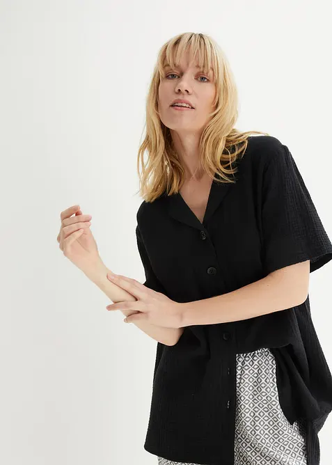 Hemdbluse aus Musselin, bonprix