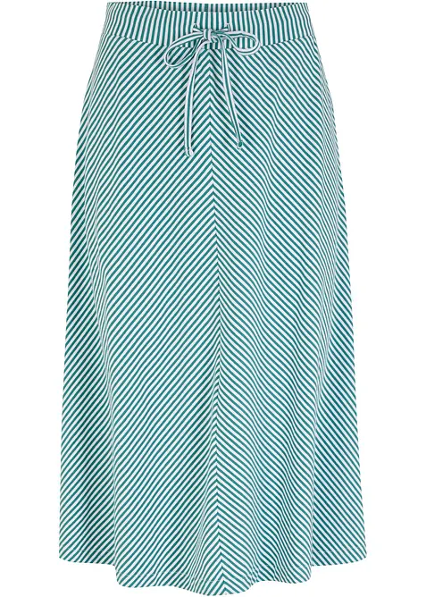 Jersey-Rock mit Streifen, knieumspielend, bonprix