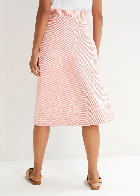 Jersey-Rock mit Streifen, knieumspielend, bonprix