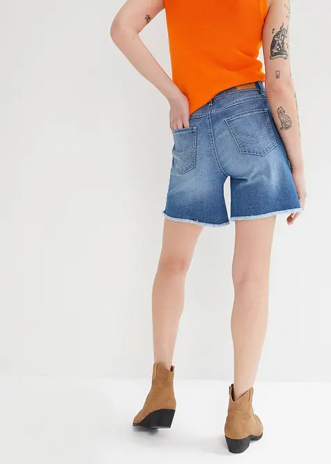 Short en jean, taille mi-haute, extensible, bonprix