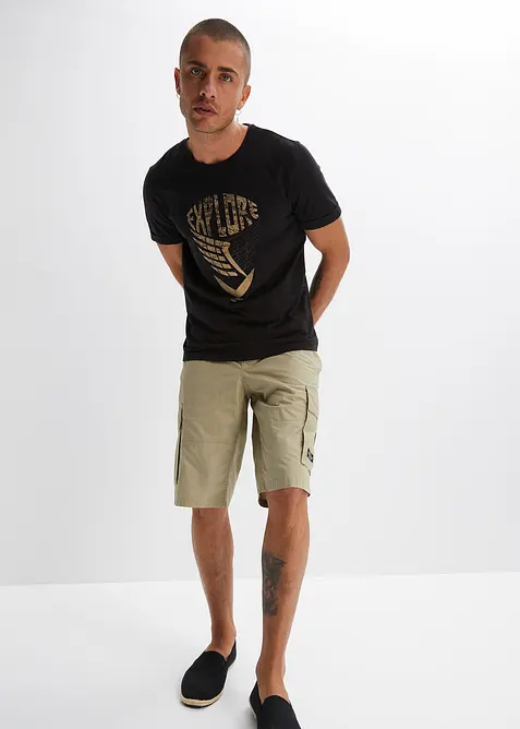 Bermuda cargo à taille élastiquée, Regular, bonprix