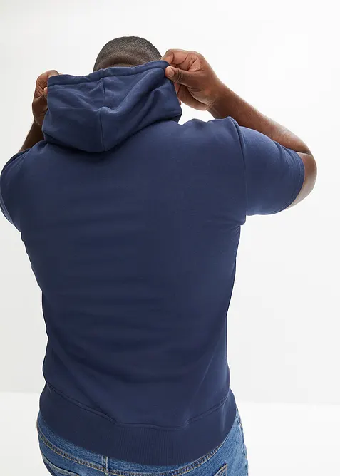 Sweat &agrave; capuche, manches courtes, bonprix