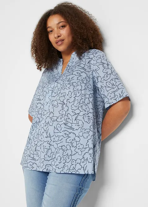 Blouse longue 100% coton, bonprix