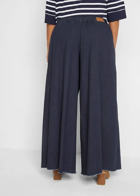 Jupe-culotte ample en jean, bonprix