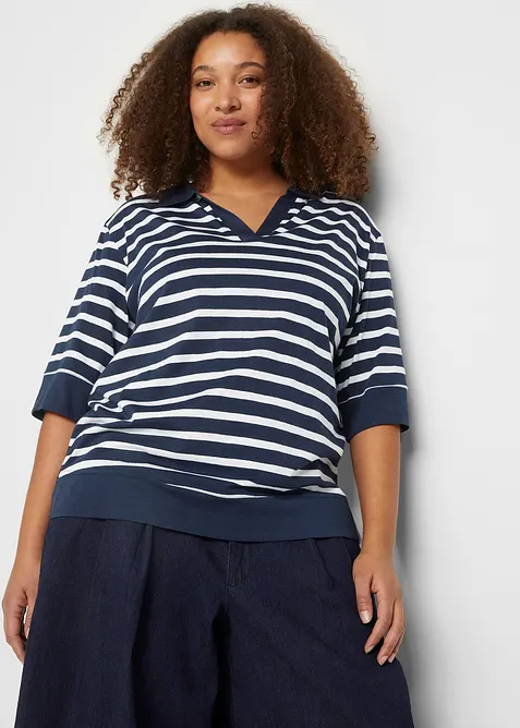 Poloshirt aus Baumwolle-Viskose Mix, bonprix