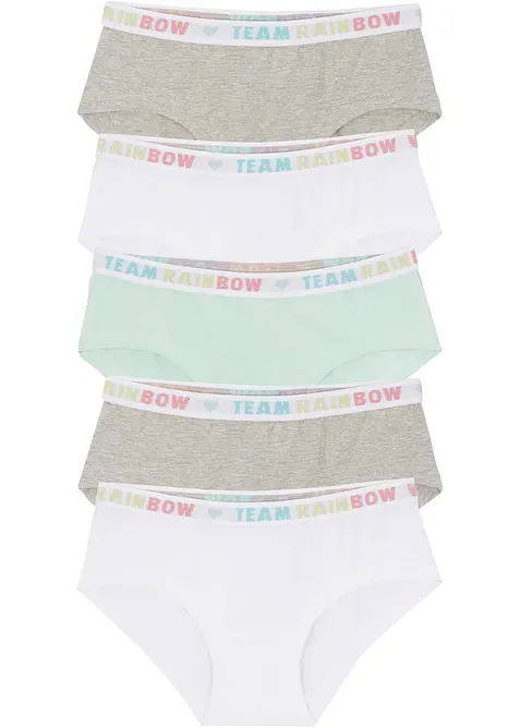 Lot de 5 shorties coton, bonprix